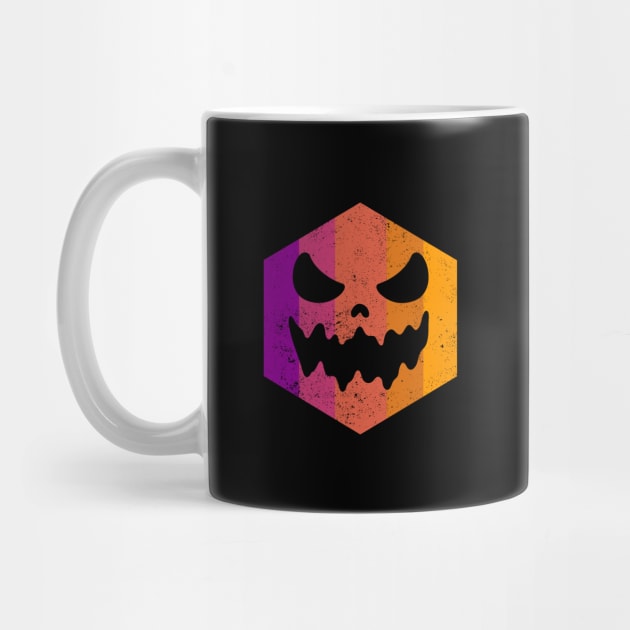 Vintage Halloween scary face by MEDtee